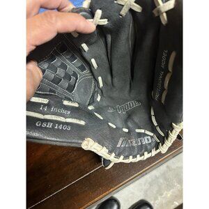 Mizuno Shadow Professional GSH 1403 14” Black Baseball Softball Glove RHT